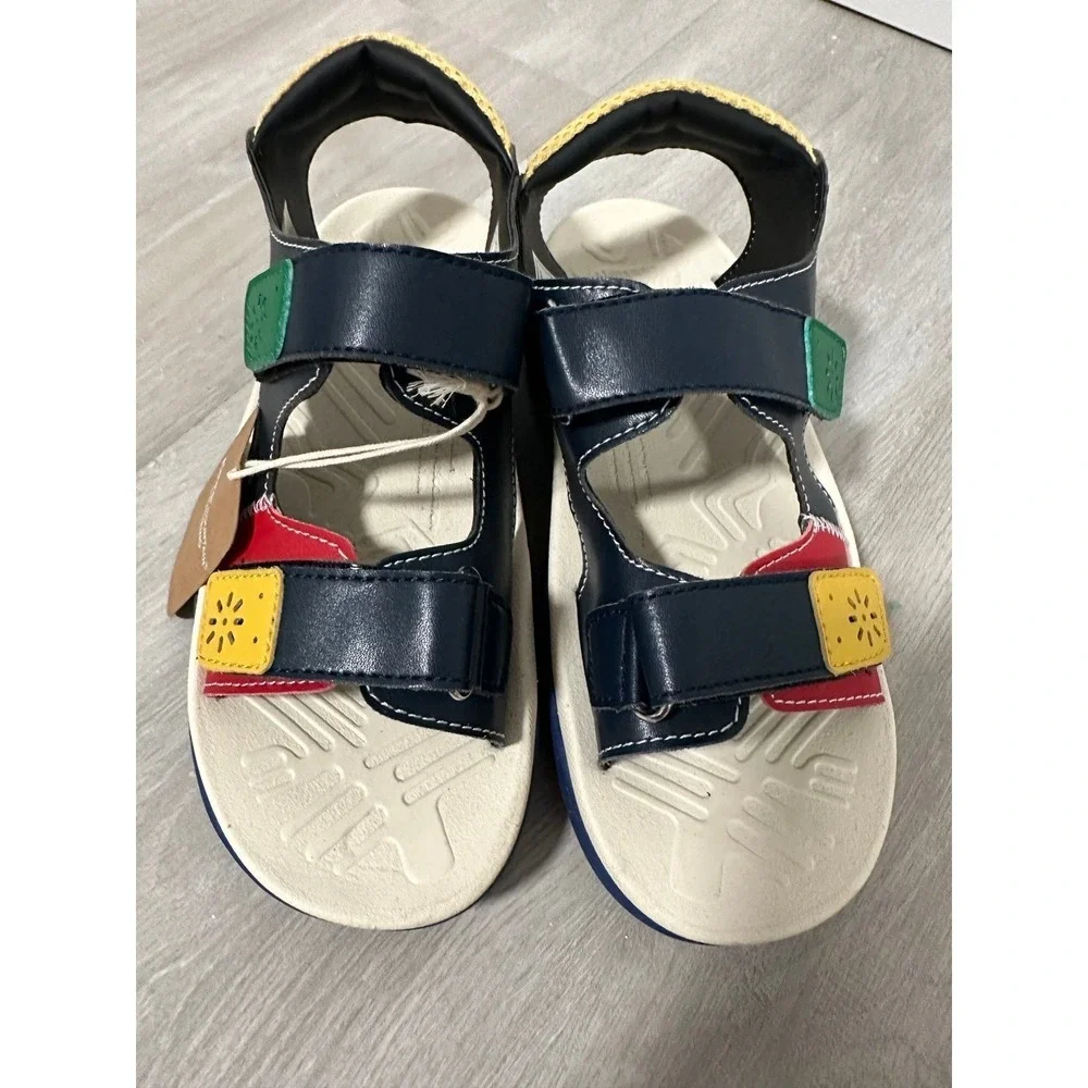 Flower Mountain Naturino‎ Sandals Kids 2 Navy Multi New FM76KD002 Colorblock